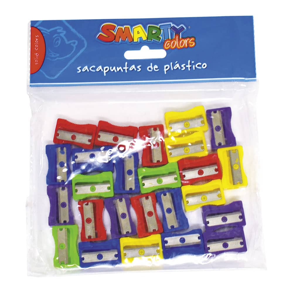 Sacapuntas de Plástico Cuadrado con 25 Piezas Smarty