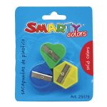 Sacapuntas de Plástico Blíster con 3 Piezas Smarty