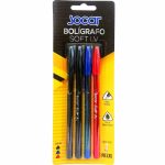 Bolígrafo Punto Mediano Stick Colores Surtidos Blíster con 4 Piezas Jocar