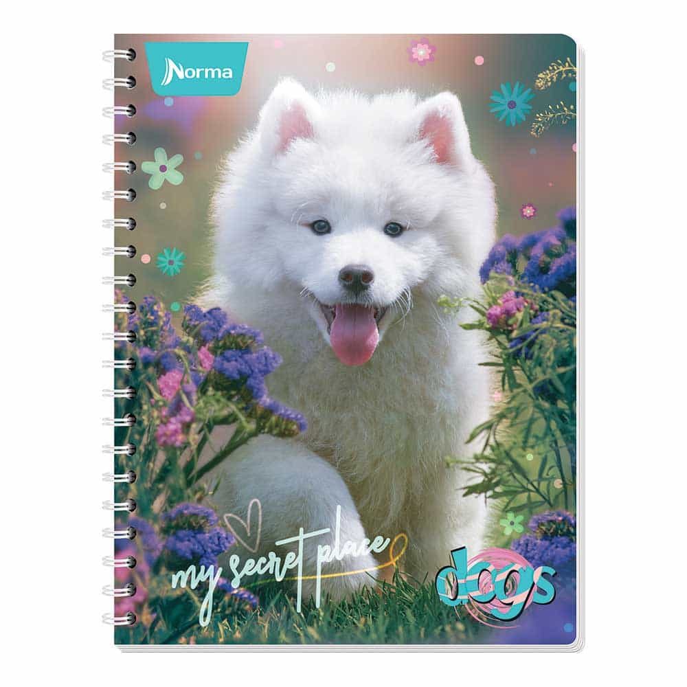 Cuaderno Espiral de 100 Hojas Profesional de Raya Dogs