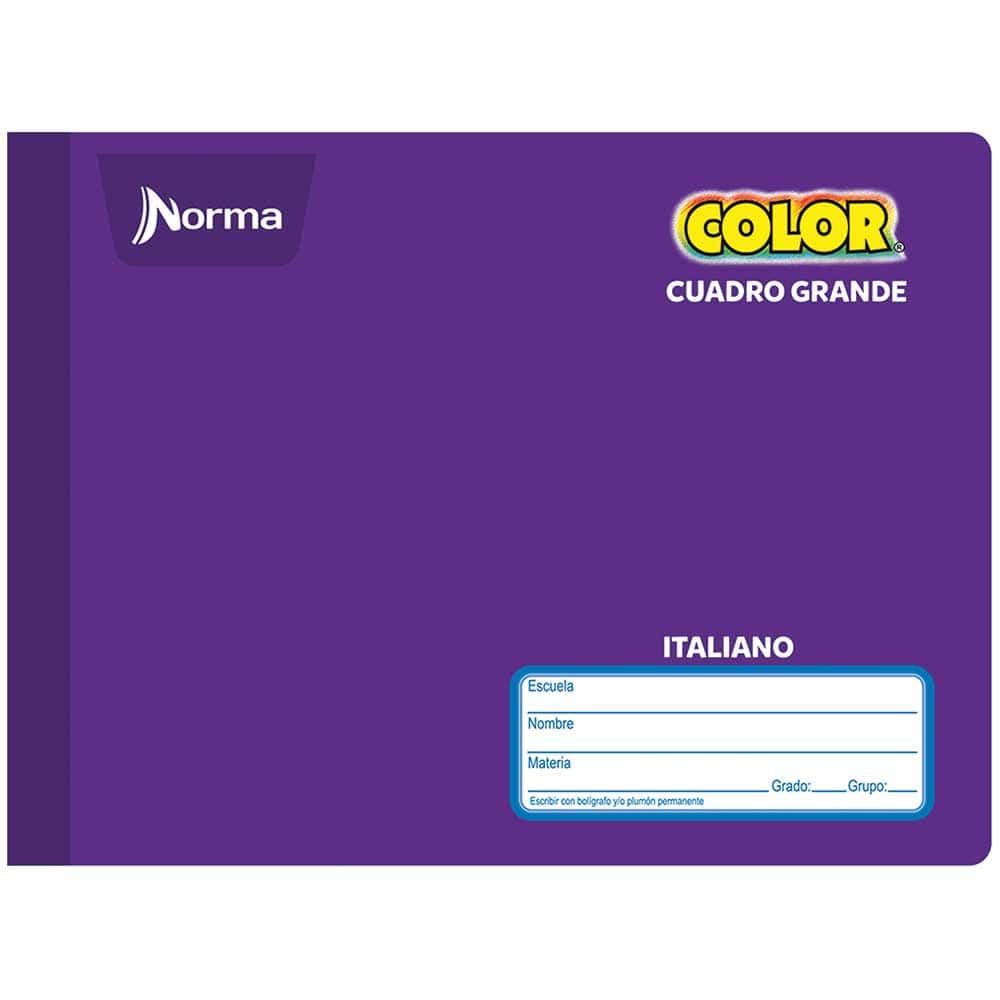 Cuaderno Cosido de 100 Hojas Italiano de Cuadro Grande Norma 360