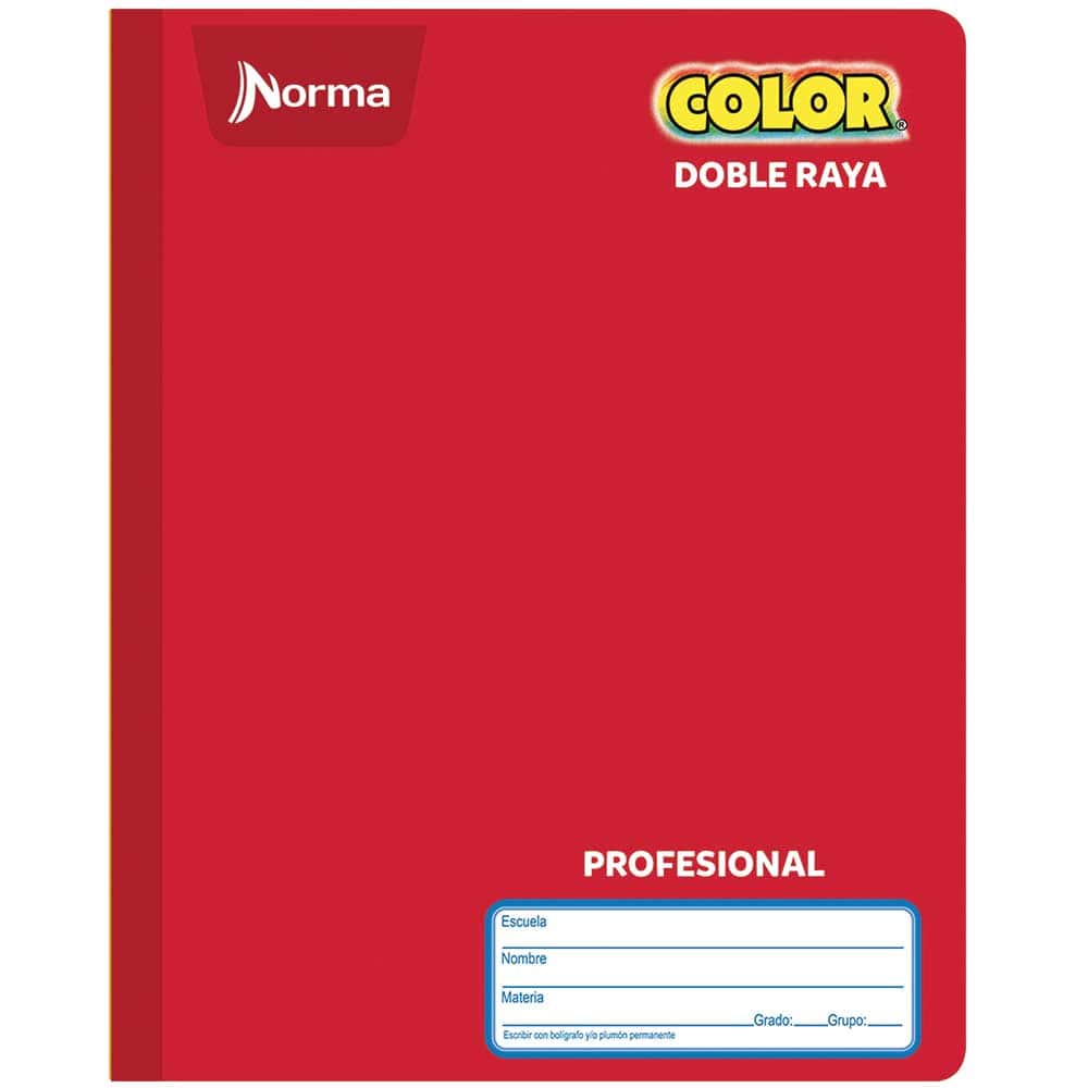 Cuaderno Cosido de 100 Hojas Profesional de Doble Raya Norma 360