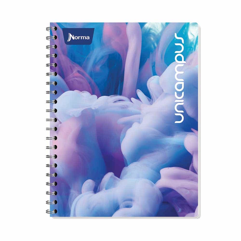 Cuaderno Espiral de 160 Hojas Profesional de Cuadro Grande Pasta Dura Metálico Unicampus