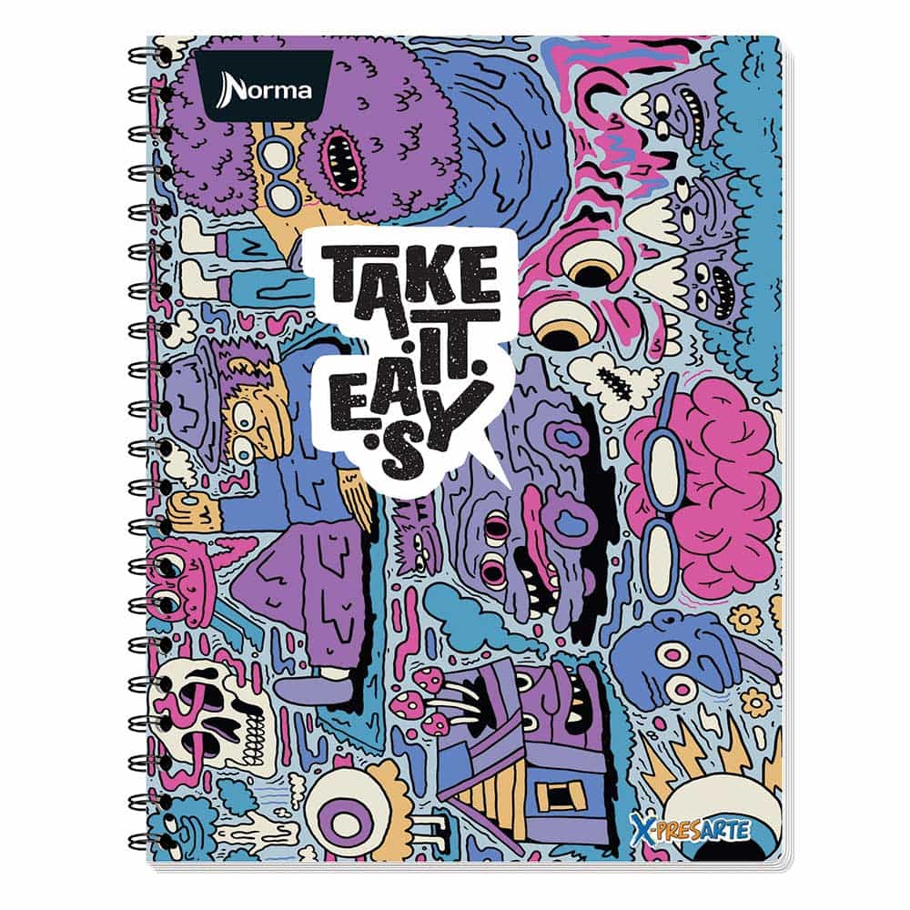 Cuaderno Espiral de 100 Hojas Profesional Cuadro Chico Xpresarte Norma