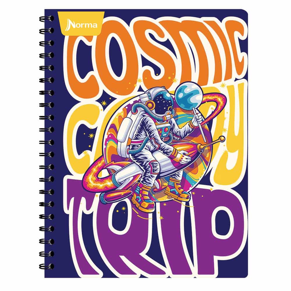 Cuaderno Espiral de 100 Hojas Profesional de Cuadro Grande Norma Basic