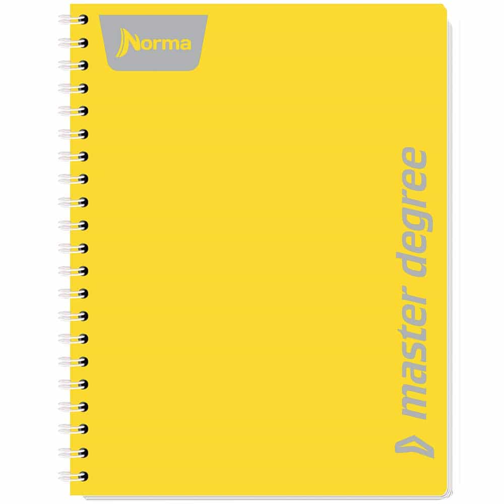 Cuaderno Espiral de 100 Hojas Profesional Raya Master Degree Norma
