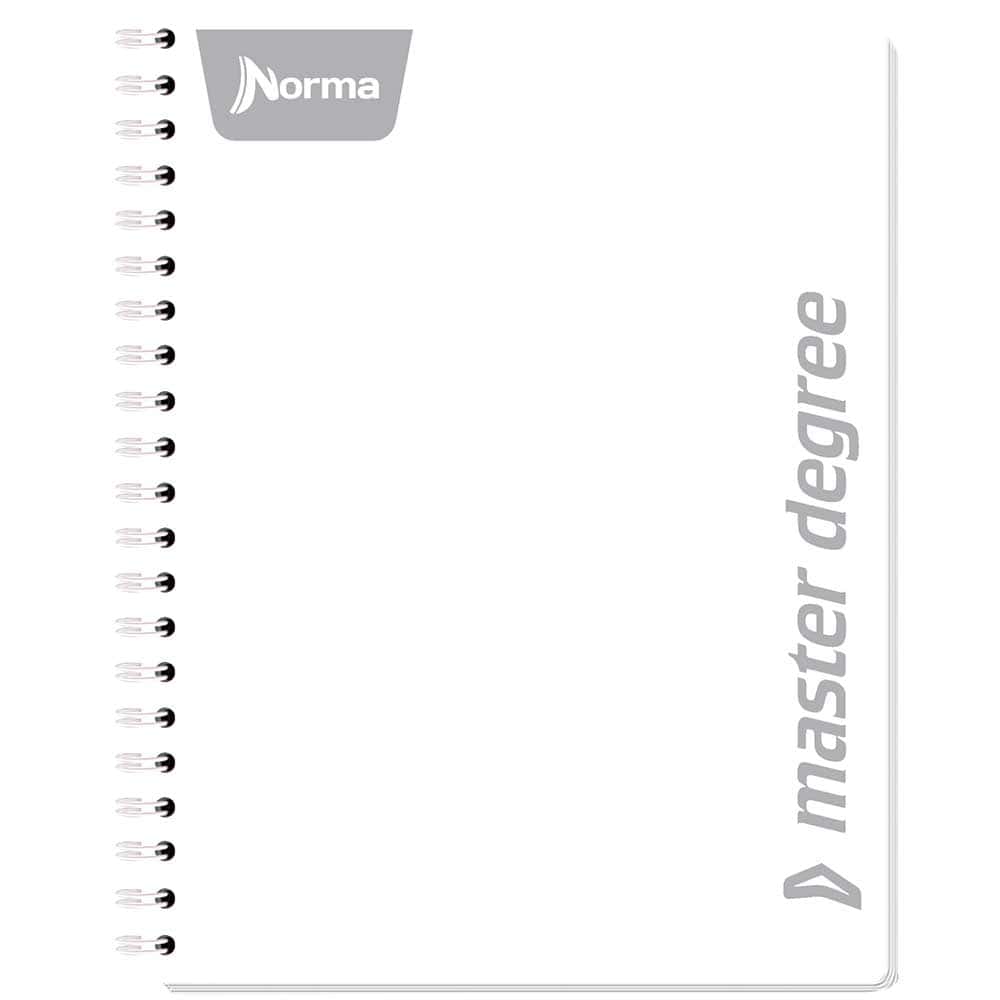 Cuaderno Espiral de 200 Hojas Profesional de Cuadro Chico Master Degree Norma