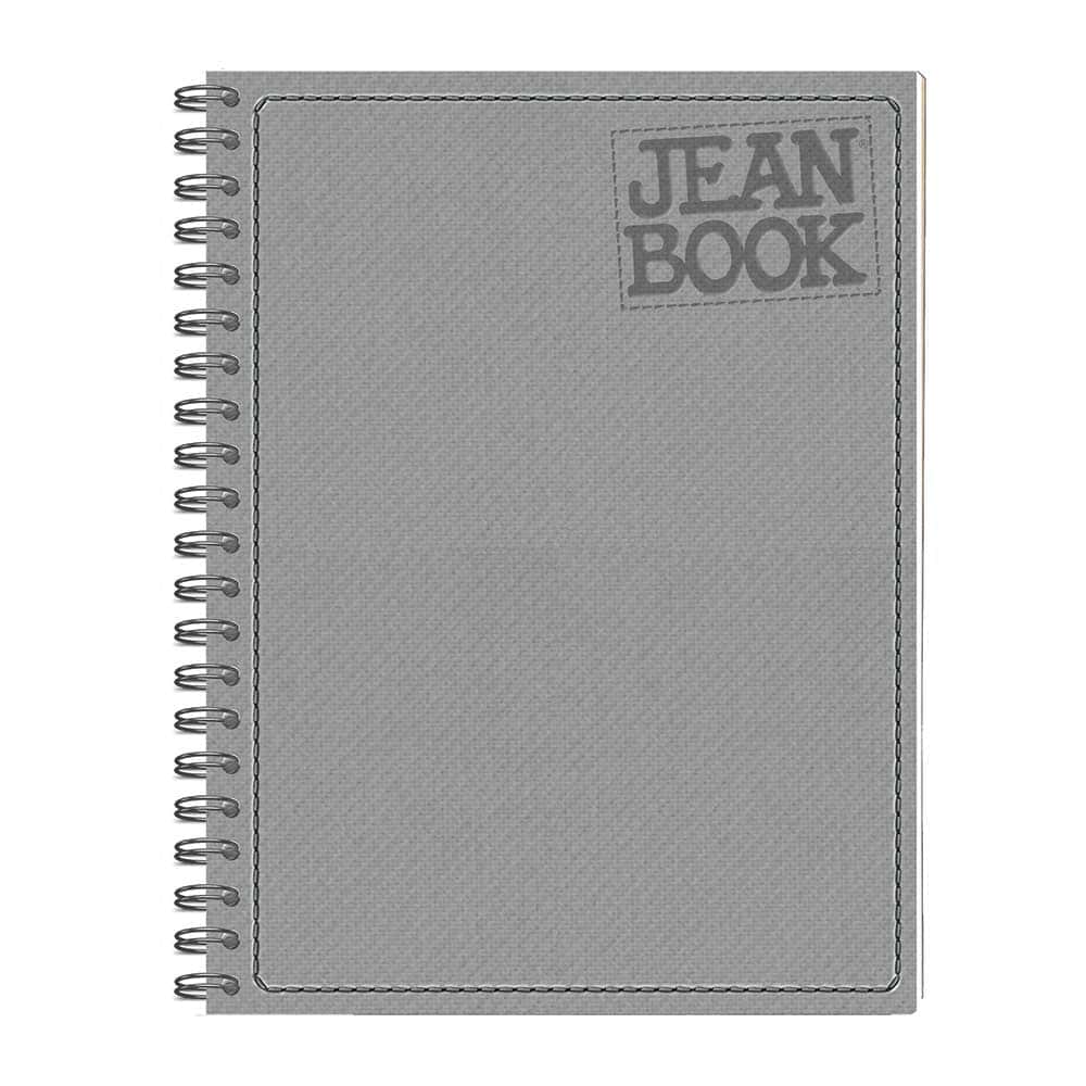 Cuaderno Espiral con 160 Hojas Profesional Cuadro Grande Pasta Dura de Tela Jeanbook Norma 588639