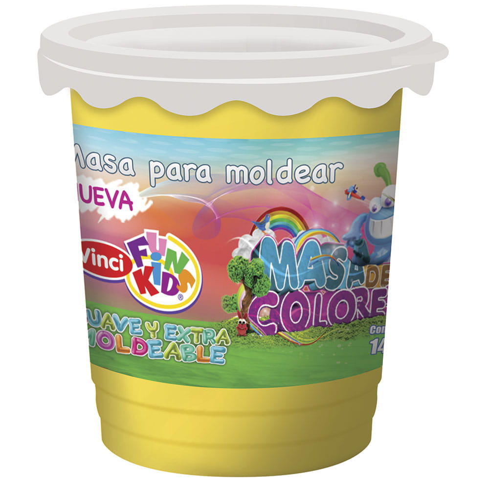 Masa Modeladora con 140 g Blanco Fun Kids