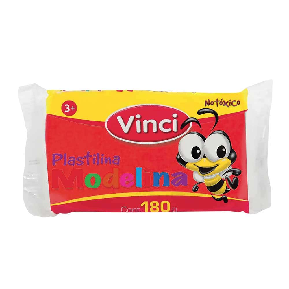 Plastilina Marqueta de 180 gr Rojo Modelina Vinci 2352