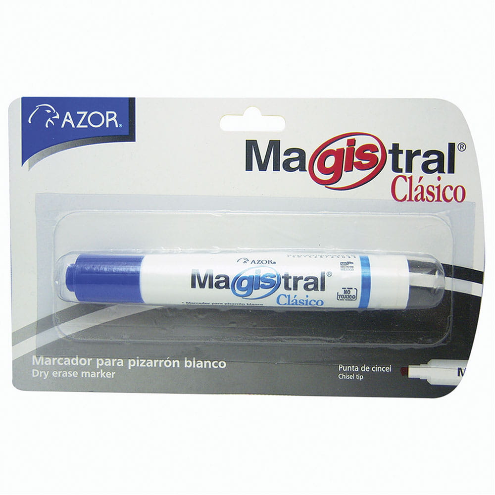 Marcador Para Pizarrón Grueso Azul Blíster Magistral