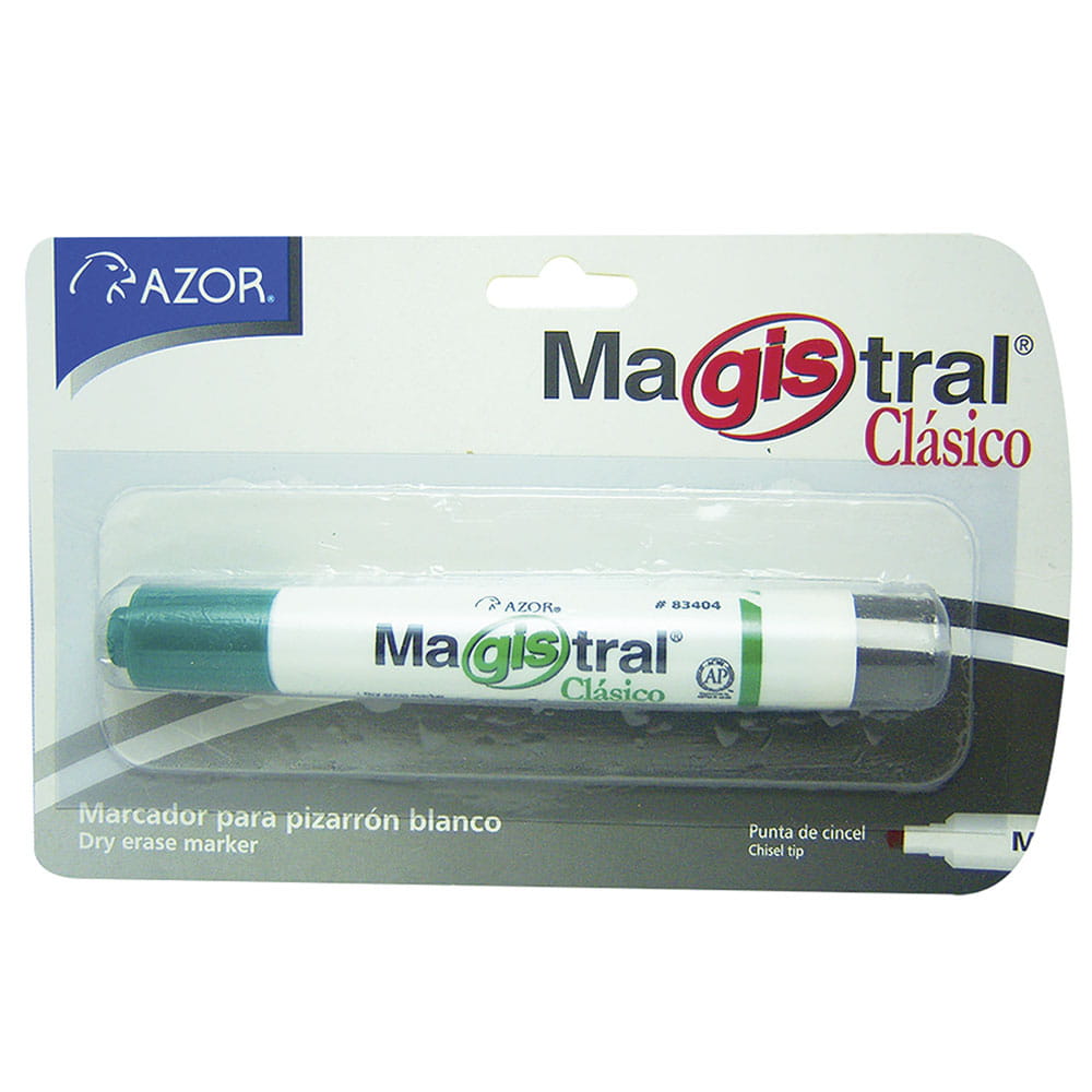 Marcador Para Pizarrón Grueso Verde Blíster Magistral
