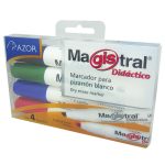 Marcador Para Pizarrón Grueso con 4 Colores Magistral Didáctico