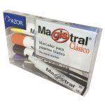 Marcador Para Pizarrón Grueso Blíster con 4 Colores Fashion Magistral