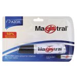 Marcador Para Pizarrón Grueso Aluminio Negro Blíster Magistral