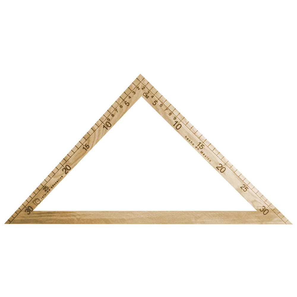Escuadra de Madera para Pizarrón de 45 x 45 x 90 cm