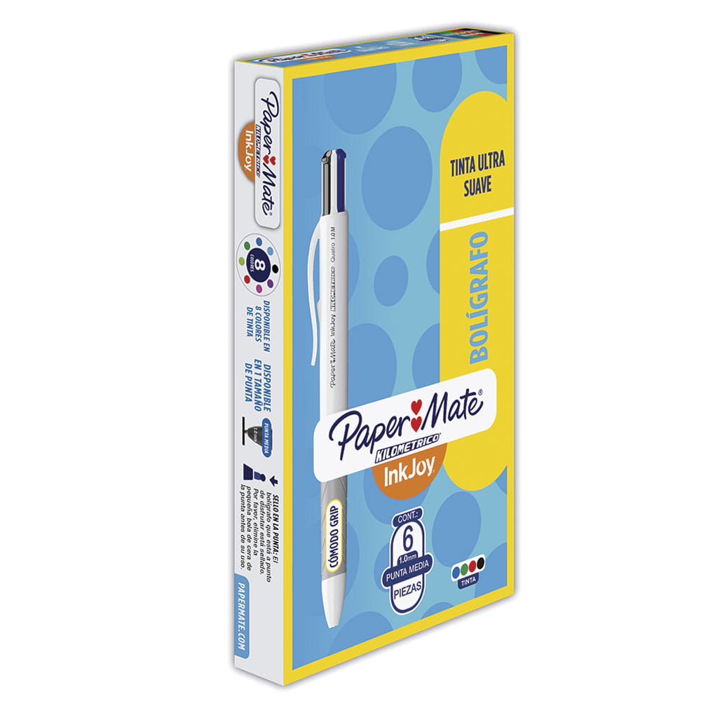 Bolígrafo Cuatricolor Caja con 6 Piezas Kilométrico