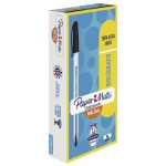 Bolígrafo Punto Mediano Stick Negro Caja con 12 Piezas Kilométrico