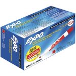 Marcador para Pizarrón Grueso Rojo Caja con 12 Piezas Expo