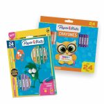 Crayón Escolar Redondo Jumbo Caja con 24 Piezas Paper Mate