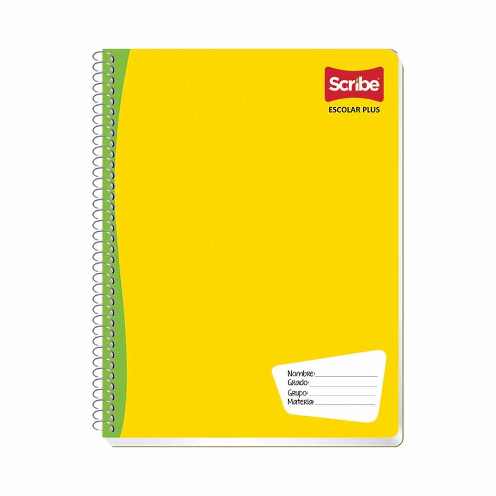 Cuaderno Espiral de 100 Hojas Profesional de Raya Escolar Plus Scribe