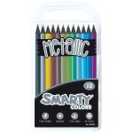 Lápices de Colores Redondos con 12 Piezas Largos Colores Metálicos Smarty 40106