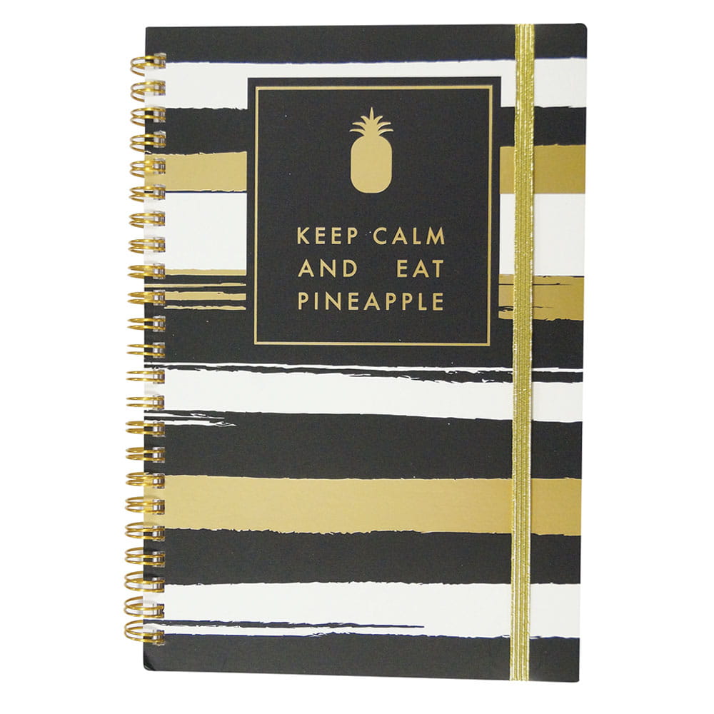 Cuaderno Espiral de 100 Hojas College Cuadro Grande Pasta Dura Black Smart Fashion